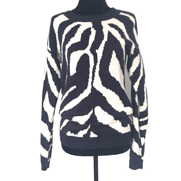 W118 by Walter Baker Zebra printed sweater small - Picture 3 of 12